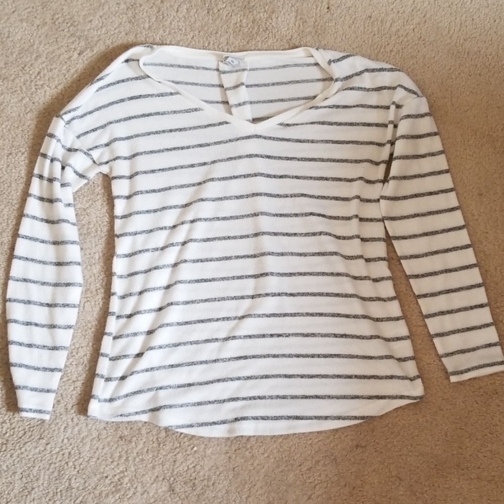 White Striped Sweater